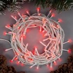 Гирлянда &quot;Нить&quot; 10 м , IP20, белая нить, 100 LED, свечение красное, 8 режимов, 220 В