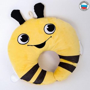 Подушка дорожная детская «Пчёлка» для шеи, цвет жёлтый