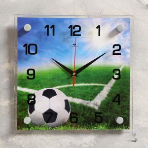 Часы настенные, серия: Интерьер, "Мяч" 25х25  см, в ассортименте