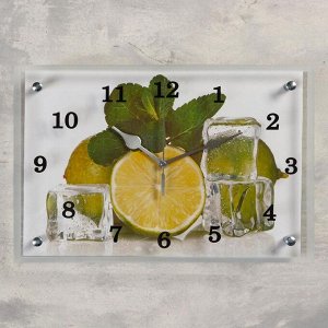 Часы настенные, серия: Кухня, "Лайм и лед"25х35 см, в ассортименте