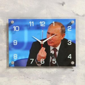 Часы настенные, серия: Люди, "В.В. Путин", 25х35  см, микс