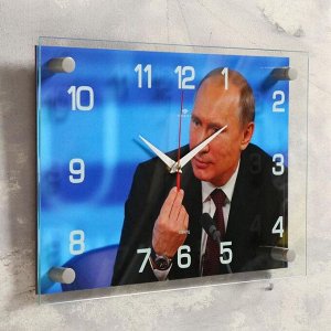 Часы настенные, серия: Люди, "В.В. Путин", 25х35  см, микс