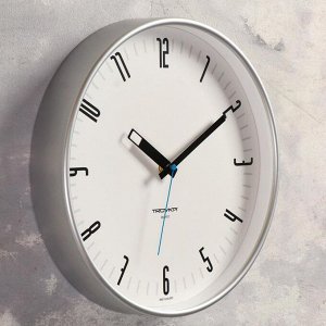 Часы настенные круглые "Классика", обод  серебро, 30х30 см