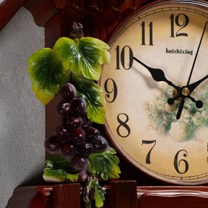 Часы настенные с кукушкой "Виноградная лоза", АА, 2 шт R14, плавный ход, 63х10х36 см