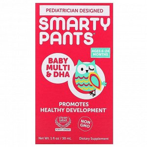 SmartyPants, детские поливитамины и капли ДГК, 1 жидкая унция (30 мл)