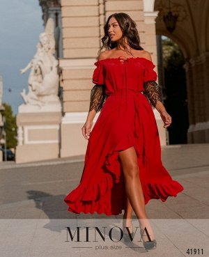 Платье №3373-красный