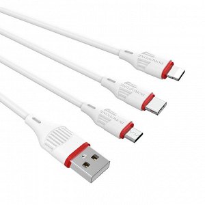 BOROFONE 3in1 BX17 Enjoy зарядный кабель Apple / Androind / Type-C