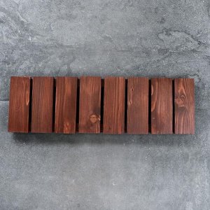 Столик на ванну деревянный "Натурал" накладной, тёмный, 80?24?5 см