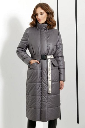 Пальто Пальто DI-LiA FASHION 0410 серый 
Состав ткани: ПЭ-100%; 
Рост: 170 см.

Пальто женское полуприлегающего силуэта из плащевой ткани на подкладке. Застежка центральная на тесьму &laquo;молния&ra