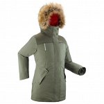 ПАРКА ТЕПЛАЯ ВОДОНЕПРОНИЦАЕМАЯ ДЛЯ ПОХОДОВ ДЛЯ ДЕВОЧЕК 7–15 ЛЕТ SH500 U-WARM QUECHUA