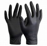 Перчатки нитриловые 100 шт (50 пар) | черный XS