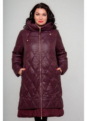 Женское зимнее пальто 19-215, Бордо