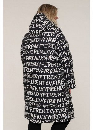 Женская зимняя куртка 203-01 Буквы на черном