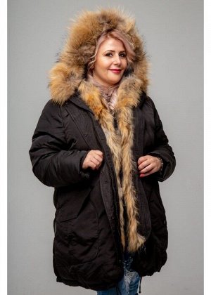 Женская зимняя куртка-парка, А-833-71, Черный