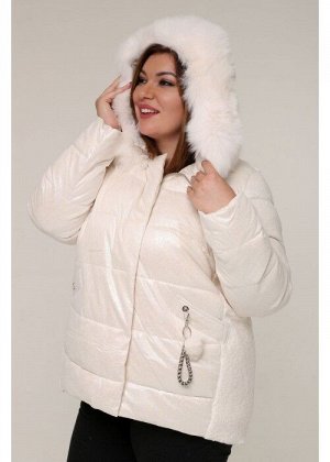 Женская зимняя куртка 20425 Молочный