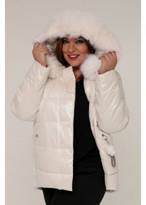 Женская зимняя куртка 20425 Молочный