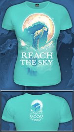 Футболки женские Reach the Sky (Светится в темноте и ультрафиолете) NEW!