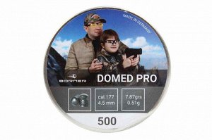 Пуля BORNER "Domed Pro", плевматическая, кал. 4,5мм. (500 шт.), 0,51 гр.
