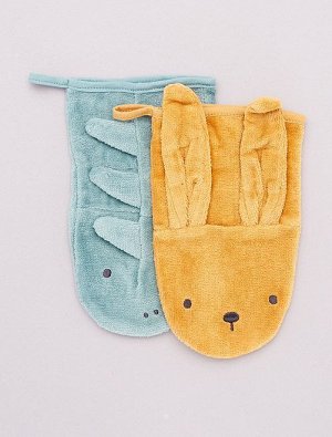 Комплект из 2 перчаток для душа с животными Eco-conception