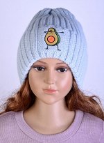 46.Шапка зимняя на флисе Авокадо