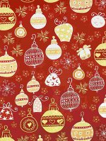 Подарочная бумага в рулоне &quot;Ёлочные игрушки&quot;