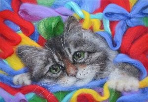 "Котик" живопись на холсте 40х50