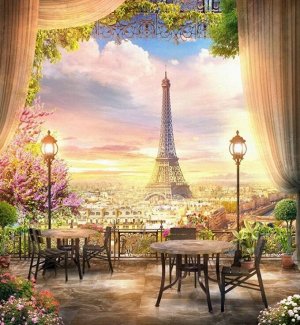 "Парижское кафе" живопись на холсте 40х50