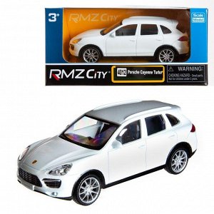 444012-WH Машинка металлическая Uni-Fortune RMZ City 1:43 Porsche Cayenne Turbo , без механизмов, цвет белый, 12,5 x 5,6 x 5,9 см