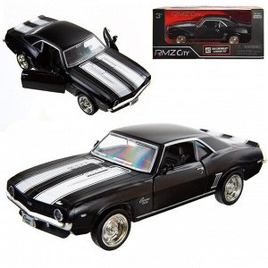 Машинка металлическая Uni-Fortune RMZ City 1:32 Chevrolet Camaro 1969, инерционная, серый матовый цвет, 16.5 x 7.5 x 7 см242