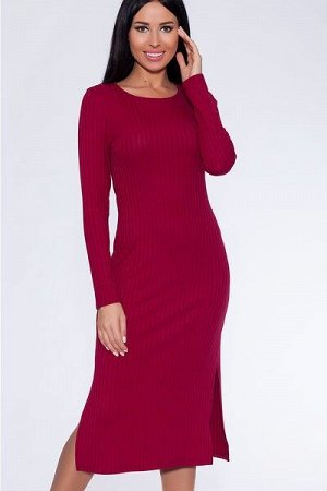 Платье 286 "Лапша", светло-бордовый