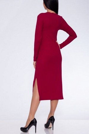Платье 286 "Лапша", светло-бордовый
