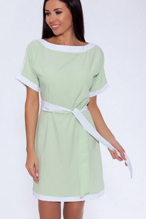 Платье женское 105 "Ниагара", салатовый/белый