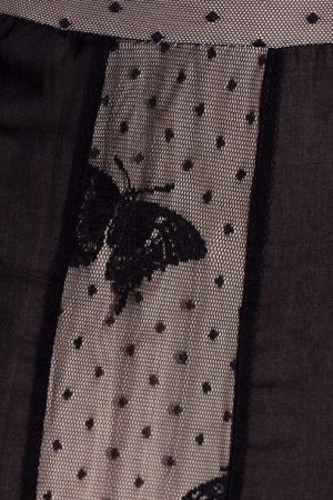Платье 196 "Масло сетка", бежевый/черный
