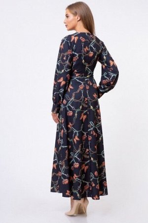 Платье Черный/томатные-бабочки