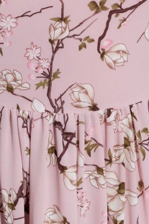 Платье 076 "Шифон", розовый/сакура