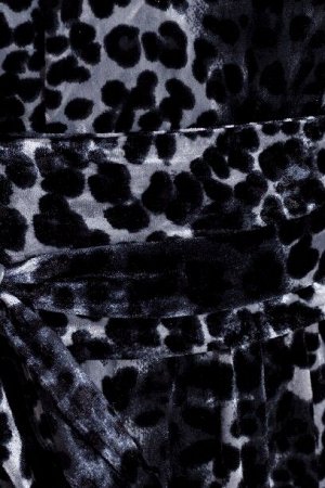 Платье 317 "Велюр цветной"  серый/леопард