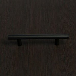 Ручка рейлинг, облегченная, d=12 мм, м/о 96 мм, цвет черный