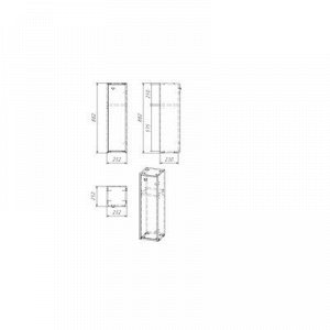 Тумба напольная Вега 2503, 25,2x 25,2x 88,2 см