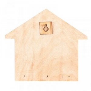 Ключница деревянная "Дом там, где сердце"