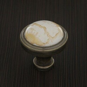 Ручка кнопка Ceramics 024, керамическая, цвет бронза