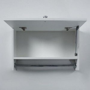 Шкаф подвесной со штангой для полотенец, с дверцами, белый, 60 x 15,4 x 40 см