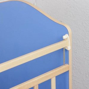 Детская кроватка «Сыночек» на качалке с поперечным маятником, цвета МИКС голубой/бежевый