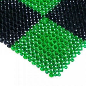 Покрытие ковровое щетинистое «Травка», 54?81 см, цвет чёрно-зелёный
