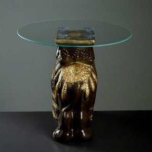 Подставка - стол "Слон" коричневый 56см ПОЛИСТОУН