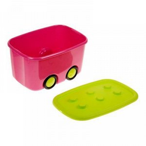 Ящик для игрушек «Моби», цвет малиновый