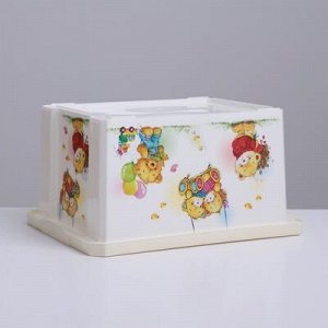 Ящик для игрушек 17 л X-BOX Bears с крышкой, цвет МИКС