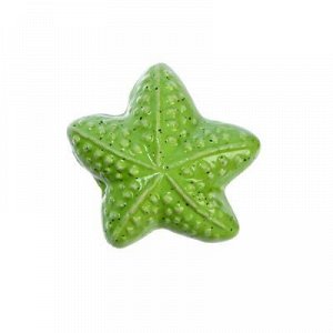 Ручка керамическая для мебели BLUMEN HAUS "Морская звезда", зеленый