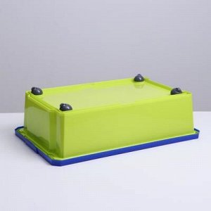Ящик для игрушек 30 л "Лего" на колесах, с крышкой, цвет фисташковый