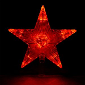 VEGAS Верхушка "Звезда" 15х15см, цв.красный LED 55097