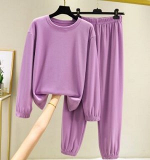 Женский костюм, кофта и штаны, фиолетовый